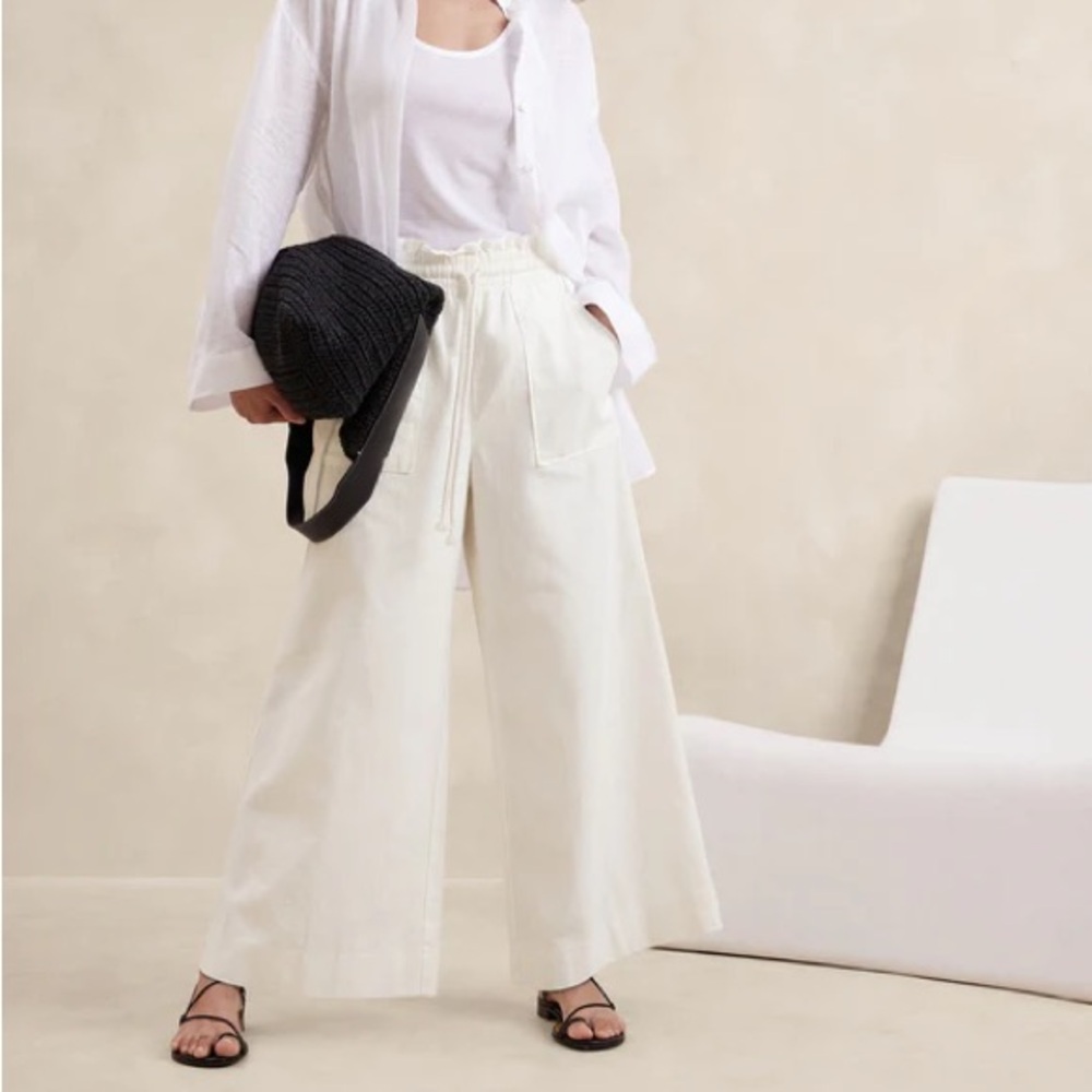 Banana republic hemp – cotton wide leg pant